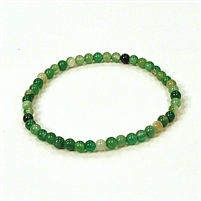 CRB183-4mm STONE BRACELET IN GREEN GRASS AGATE