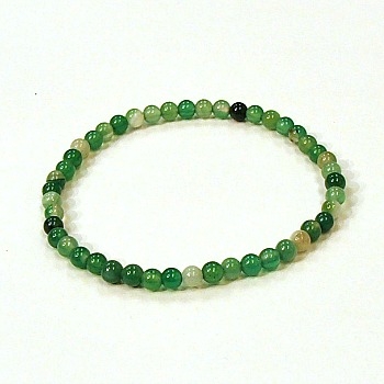 CRB183-4mm STONE BRACELET IN GREEN GRASS AGATE