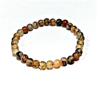 CRB191-6mm STONE BRACELET IN RED DRAGON