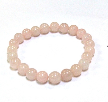 CRB192-8mm STONE BRACCELET IN MADAGASCAR ROSE