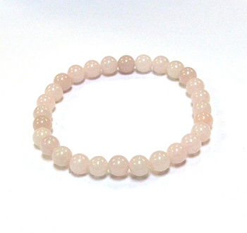 CRB192-6mm STONE BRACELET IN MADAGASCAR ROSE