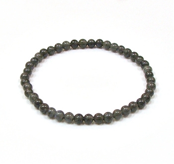 CRB230-C 4mm STONE BRACELET IN MADAGASCAR LABRADORITE