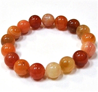 CRB233-12mm STONE BRACELET IN MADAGASCAR  CARNELIAN AGATE