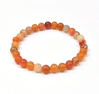 CRB233-6mm STONE BRACELET IN MADAGASCAR CARNELIAN