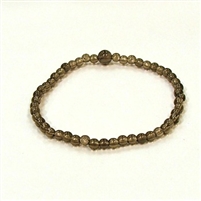 CRB237-4mm STONE BRACELET IN SMOKEY QUARTZ