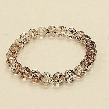 CRB243-8mm RUTILE STONE BRACELET