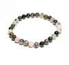 CRB268-6mm STONE BRACELET IN RAINBOW COLOR TOURMALINEE