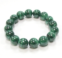 CRB508-12mm STONE BRACELET IN MALACHITE 3A