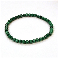 CRB508-4mm STONE BRACELET IN MALACHITE 3A