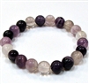 CRB510-10mm STONE BRACELET IN PURPLE FLUORITE