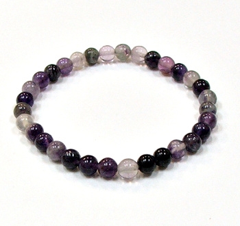 CRB510-6mm STONE BRACELET IN PURPLE FLUORITE