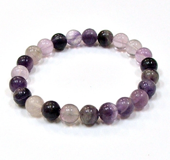 CRB510-8mm STONE BRACELET IN PURPLE FLUORITE