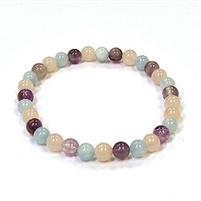 CRB513-6mm STONE BRACELET IN LAVENDER STONE