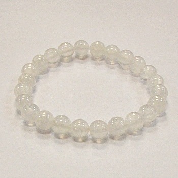 CRB514-8mm STONE BRACELET IN SELENITE