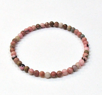 CRB517-4mm STONE BRACELET IN RHODONITE