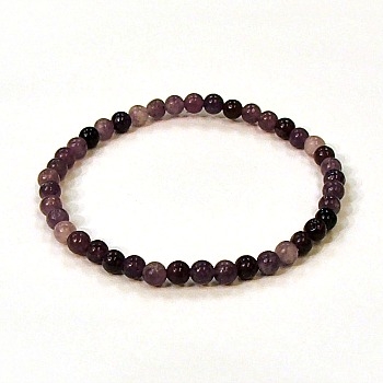 CRB523-04mm STONE BRACELET IN LEPIDOLITE