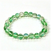 CRB524-07-8mm GREEN MERMAID GLASS STRETCH BRACELET