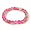 CRB524-08-8mm ROSE MERMAID GLASS STRETCH BRACELET