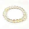 CRB524-01 8mm CLEAR MERMAID GLASS STRETCH BRACLET