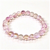 CRB524-12-8mm LT. PURPLE MERMAID GLASS STRETCH BRACELET