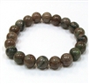 CRB526-10mm STONE BRACELET IN ORIENTAL RUBY ZOISITE