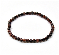 CRB530-4mm STONE BRACELET IN RED TIGER EYE