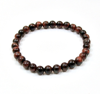 CRB530-06mm STONE BRACELET RED TIGER EYE