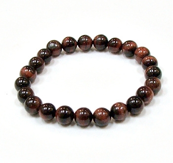 CRB530-8mm STONE BRACELET IN RED TIGER EYE