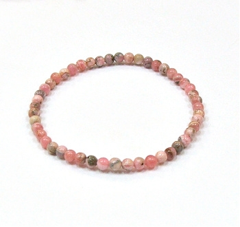 CRB532-04mm STONE BRACELET IN RHODOCHROSITE