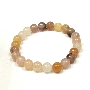 CRB533-8mm STONE BRACELET EIN MAUVE QUARTZITE