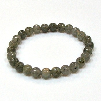 CRB539-8mm STONE BRACELET IN GREY MOONSTONE