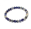 CRB549 6mm STONE BRACELET IN BLUE VEIN STONE