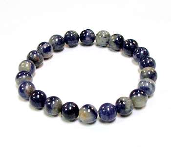 CRB549 8mm STONE BRACELET IN BLUE VEIN STONE