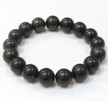 CRB551-12mm STONE BRACELEET IN SHUNGITE