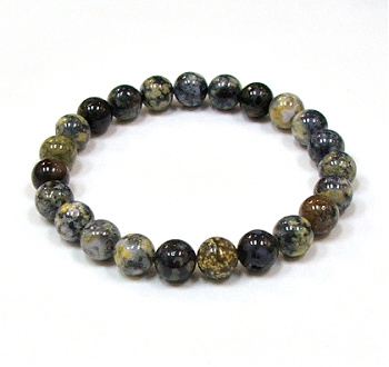 CRB555-8mm STONE BRACELET IN BLUE OCEAN STONE