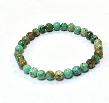 CRB558-6mm STONE BRACELET IN PEACOCK TURQUOISE