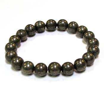 CRB563-10mm STONE BRACELET IN PYRITE