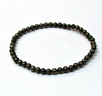 CRB563-4mm STONE BRACELET IN-PYRITE