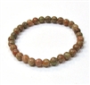 CRB564-6mm STONE BRACELET IN PINK UNAKITE