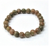 CRB564-8mm STONE BRACELET IN PINK UNAKITE