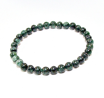 CRB566-6 6mm STONE BRACELET IN SOUTH AMERICAN EMERALD
