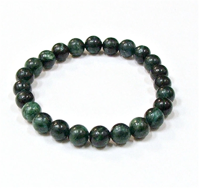 CRB566-8mm STONE BRACELET IN SOUTH AMERICAN EMERALD