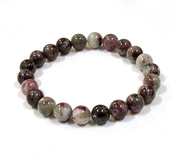 CRB567-8mm STONE BRACELET IN PUIRPLE FLOWER TOURMALINE