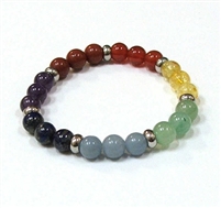 CRB-568-7 8mm CHAKRA STONE BRACELET