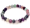 CRB572-L 8mm STONE BRACELE IN FLUORITE IN 8 1/2"