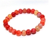 CRB575-8mm STONE BRACELET IN RED STRIPED AGATE