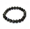 CRB585 8mm STONE BRACELET IN BLACK LABARADORITE