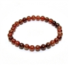 CRB590-6mm STONE BRACELET IN ORANGE   HESSONITE GARNET