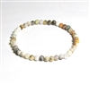 CRB609-04mm STONE BRACELET IN WHITE OPAL