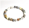 CRB609-6mm STONE BRACELET IN WHITE OPAL